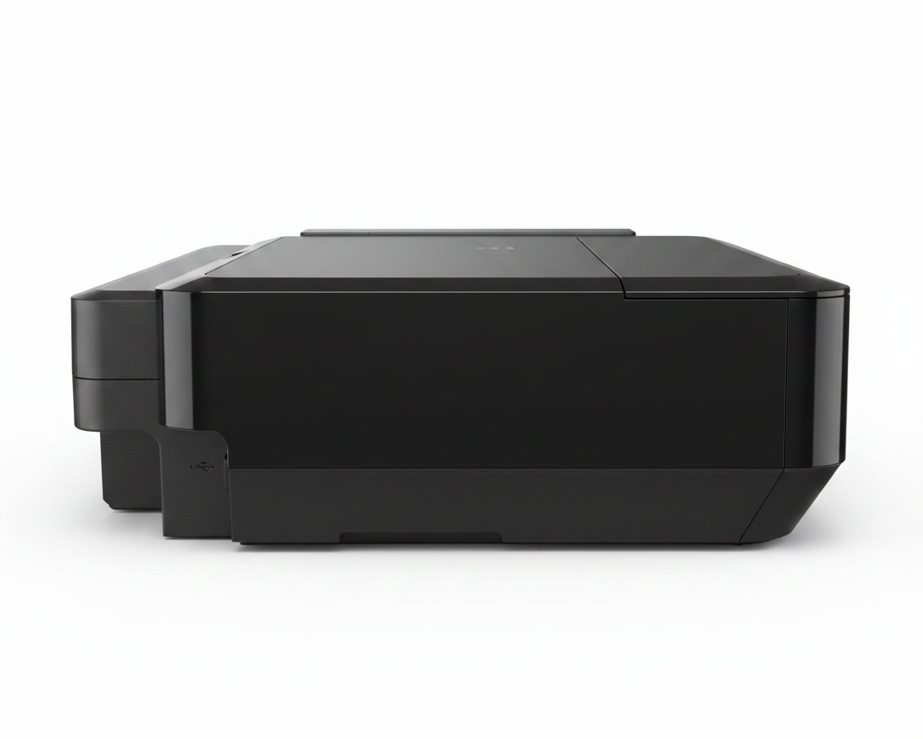 Canon PIXMA iP7250 Tintenstrahldrucker mit WLAN, Duplex, CD-Druck und Einzelpatronen, auf Papier liegend, frontale Ansicht
