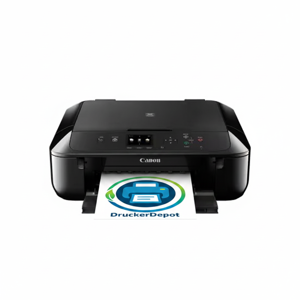 Canon PIXMA MG5750 Tintenstrahldrucker mit WLAN, Duplexdruck und Einzelpatronen, Frontansicht mit Logo